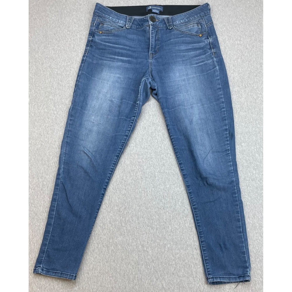 Democracy Jeans Womens 14 Blue Cotton Blend Stretch Skinny‎ Mid-Rise